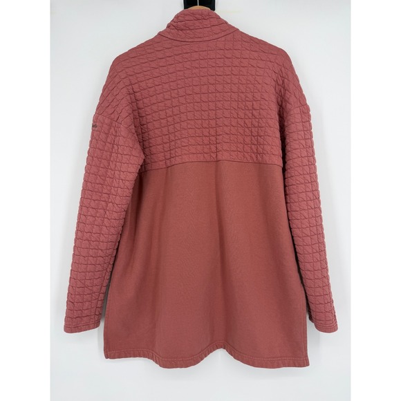 Columbia Women's Castle Hill Tunic Sweatshirt Top Quilted Pink Size M Mock Neck - Picture 6 of 9
